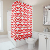 Rideaux De Douche Graphique d'amour cool, Rouge (En situation)