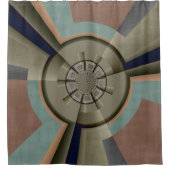 Rideaux De Douche Graphique d'art fractal de l'harmonie des couleurs (Devant)