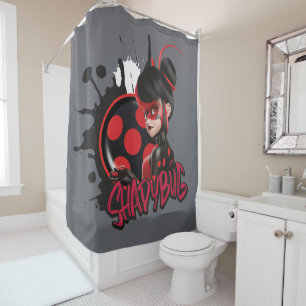 Rideaux De Douche Graphique de caractères de Shadybug à revers Mirac