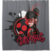 Rideaux De Douche Graphique de caractères de Shadybug à revers Mirac (Devant)