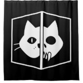 Rideaux De Douche Graphique de chat de Schrödinger (Devant)