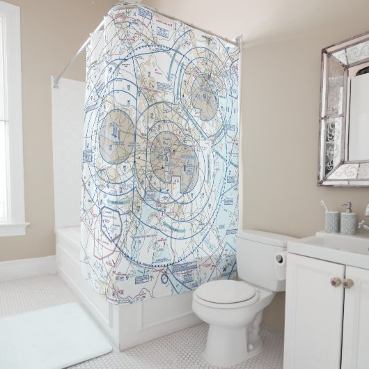 Rideaux De Douche Graphique de l'autoroute Baltimore-Washington (En situation)