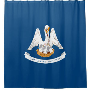 Rideaux De Douche Graphique Drapeau Dynamique Louisiane sur un
