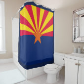 Rideaux De Douche Graphique dynamique de drapeau d'état de l'Arizona (En situation)