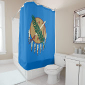 Rideaux De Douche Graphique dynamique du drapeau de l'Oklahoma sur u (En situation)