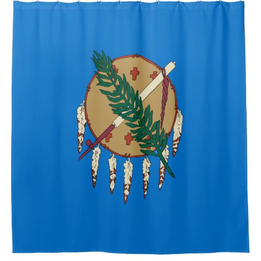 Rideaux De Douche Graphique dynamique du drapeau de l'Oklahoma sur u (Devant)