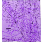 Rideaux De Douche Graphique en basse altitude (ELUS1) - violet (Devant)