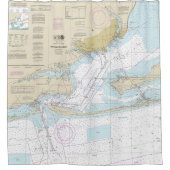 Rideaux De Douche Graphique marin de la baie Pensacola 11383 (Devant)