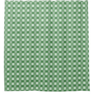Rideaux De Douche Graphique tissé À damiers vert printemps