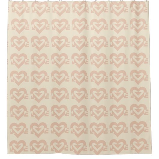 Rideaux De Douche Graphisme mignon, Beige crème (Devant)