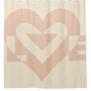 Rideaux De Douche Graphisme mignon, Beige crème