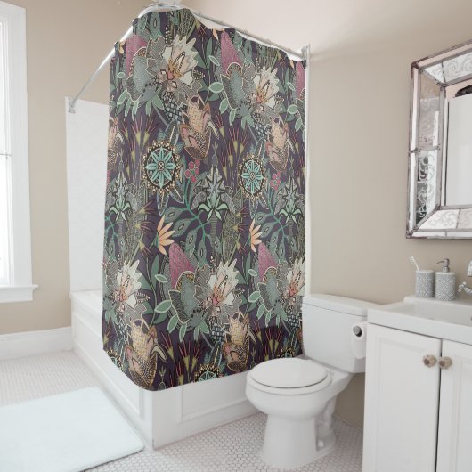 Rideaux De Douche grappe de raisin chintz steampunk (En situation)