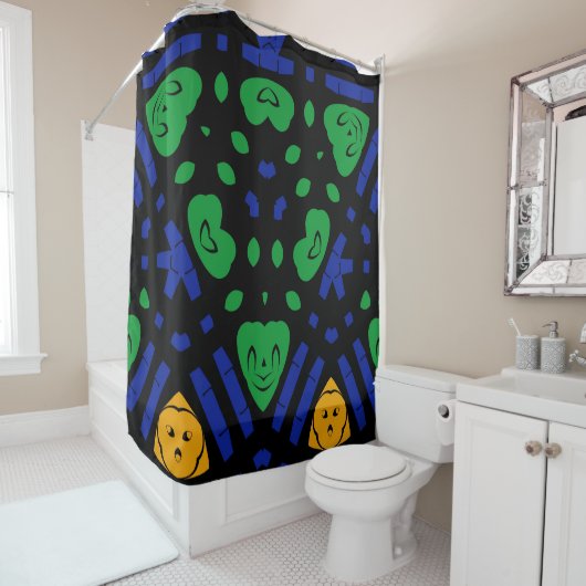 Rideaux De Douche gras et beau  (En situation)