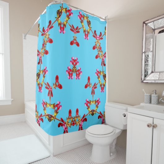 Rideaux De Douche gras et beau  (En situation)