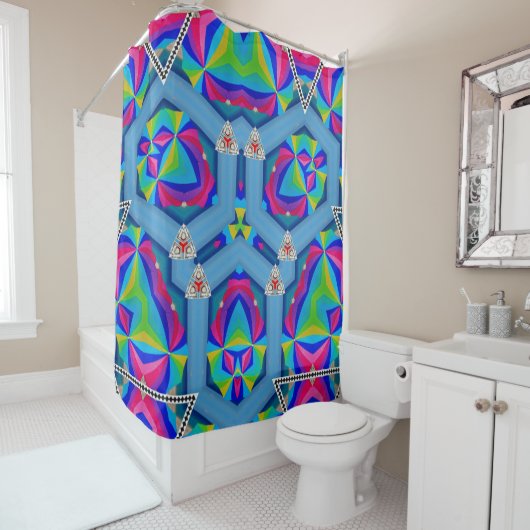 Rideaux De Douche gras et beau  (En situation)