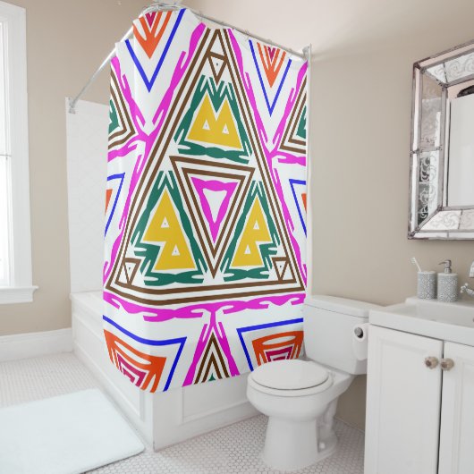 Rideaux De Douche gras et beau  (En situation)
