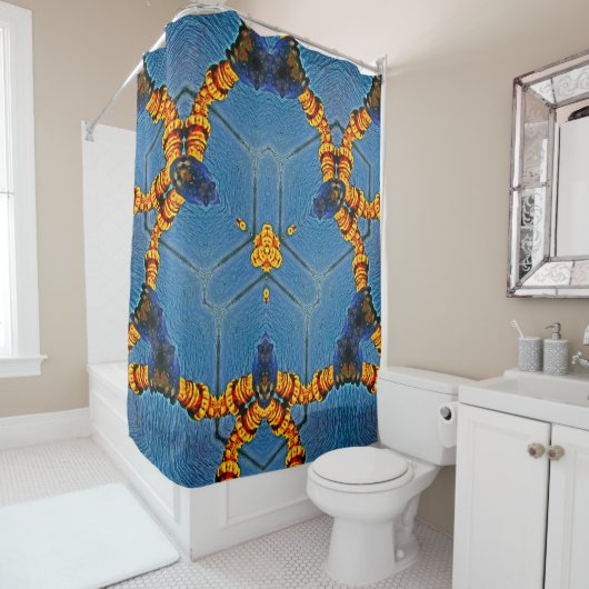 Rideaux De Douche gras et beau  (En situation)