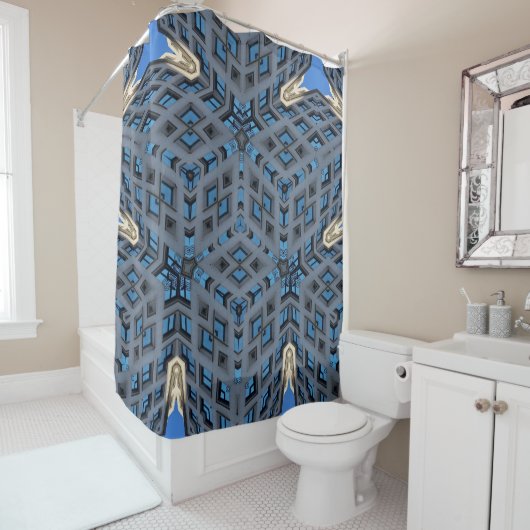Rideaux De Douche gras et beau  (En situation)