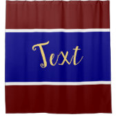 Rideaux De Douche Gras Royal Blue Dark Red Stripes (Devant)