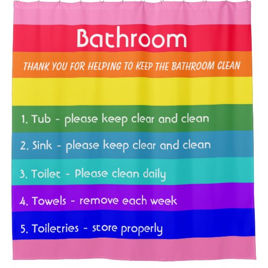 Rideaux De Douche Gras traits arc-en-ciel (Devant)