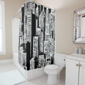 Rideaux De Douche Gratte-ciel (En situation)