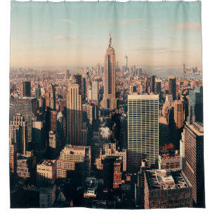 Rideaux De Douche gratte-ciel de New York City toit terrasse vues ur