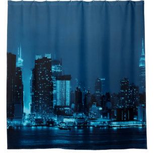 Rideaux De Douche gratte-ciel du centre de Manhattan et puits de New