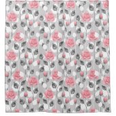 Rideaux De Douche Gray and pink. Floral (Devant)