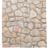 Rideaux De Douche Gray stone wall background. stone, texture, wall, (Devant)