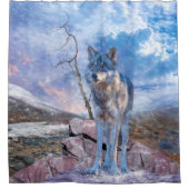 Rideaux De Douche Gray Wolf "RÉPONDRE À L'APPEL" (Devant)