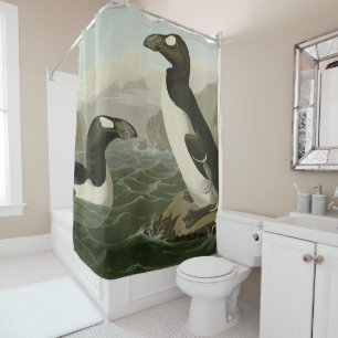 Rideaux De Douche Great Auk - John James Audubon's Birds of America