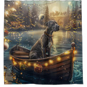 Rideaux De Douche Great Dane Christmas Festive Voyage (Devant)