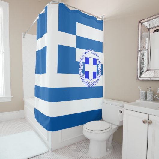 Rideaux De Douche Greek flag (En situation)