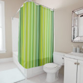 Rideaux De Douche Green and Yellow Stripes (En situation)