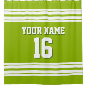 Rideaux De Douche Green Apple avec White Stripes Sports Jersey