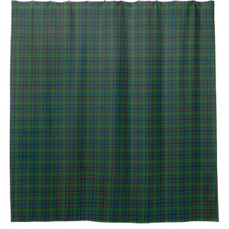 Rideaux De Douche Green Blue Tartan Plaid Shower Curtain