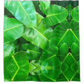 Rideaux De Douche Green feuille Palm Leaf feuillage tropical jungle (Devant)