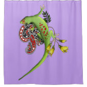 Rideaux De Douche Green Gecko Tribal Purple (Devant)