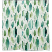 Rideaux De Douche Green Glam Gold Feuilles Abstrait (Devant)
