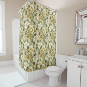 Rideaux De Douche Green Gold Bathroom Curtain Elegant Pastel Chic (En situation)