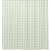 Rideaux De Douche Green Pastel Gingham Pattern Modern Farmhouse (Devant)