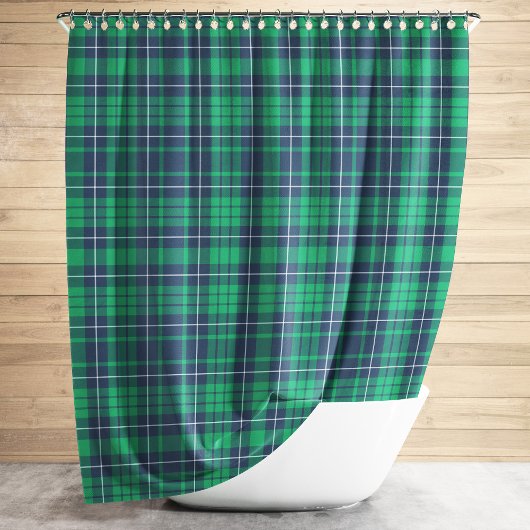 Rideaux De Douche Green Plaid Motif Rustique Ferme