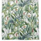 Rideaux De Douche Green Tropical Jungle Banana Tree Strelitzia (Devant)