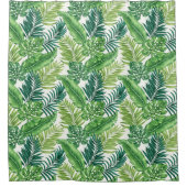Rideaux De Douche Green Tropical Palm Banana Monstera Feuille (Devant)