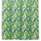 Rideaux De Douche Green Tropical Palm Banana Monstera Feuille (Devant)