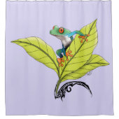 Rideaux De Douche Grenouille à arbre rouge (Devant)