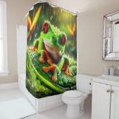 Rideaux De Douche Grenouille à arbre vert (En situation)