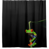 Rideaux De Douche Grenouille à feuilles rouges (Devant)