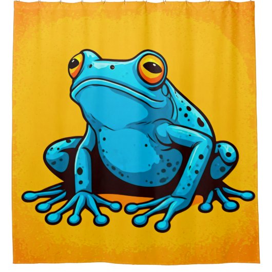 Rideaux De Douche Grenouille bleue (Devant)