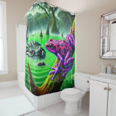 Rideaux De Douche Grenouille et alligator (En situation)